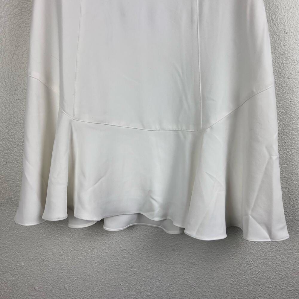 Adelyn Rae Janessa Flounce Dress White Sleeveless Midi Medium NWT - Picture 5 of 9